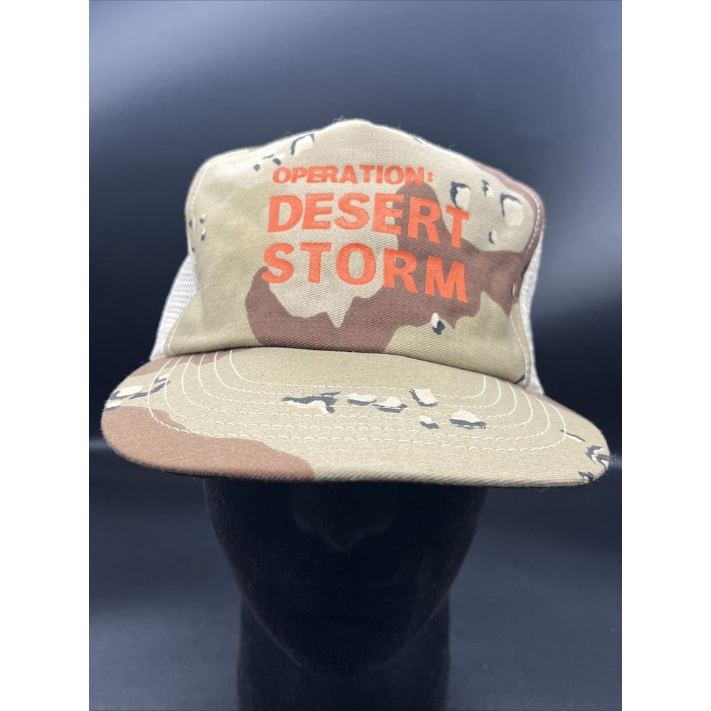 Operation Desert Storm Camo Snapback Hat Cap w/ Military  by SKM in USA